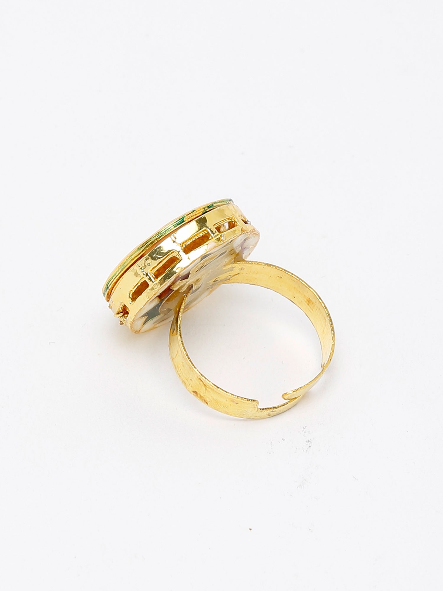 Kundan Ring - Ruby Raang