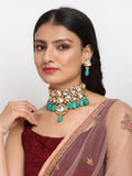 Kundan Choker With Studs - Ruby Raang
