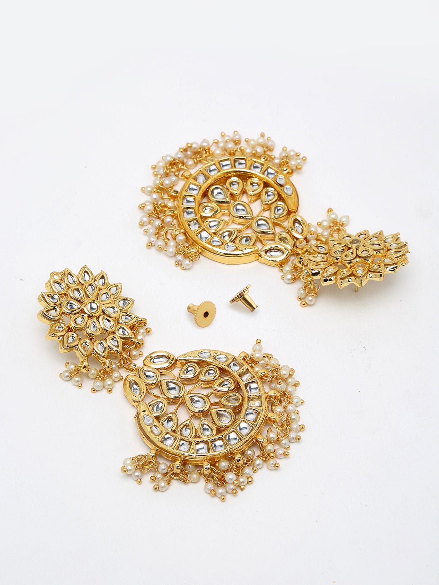 Stone Kundan Choker With Studs - Ruby Raang