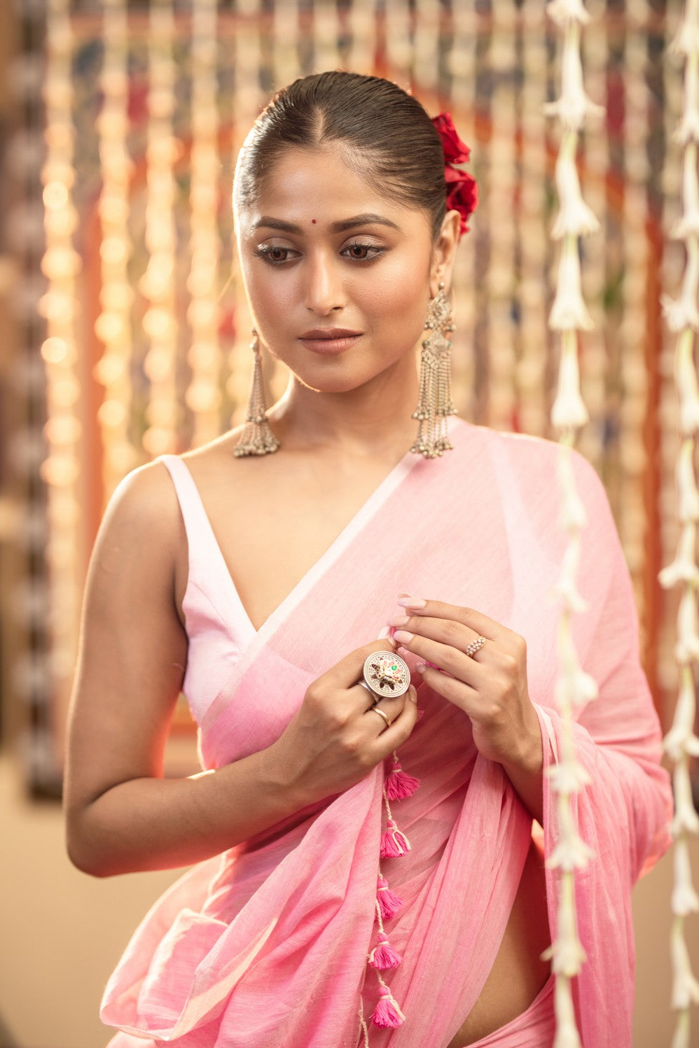 Very Much Indian Mastaani - Pure Mul Cotton Handloom Saree - Soft Pink