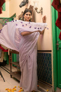 Very Much Indian Mastaani - Pure Mul Cotton Handloom Saree - Lilac