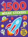 Dreamland Publications 1500 Mosaic Stickers Book 4 with Colouring Fun - Sticker Book for Kids Age 4 - 8 years