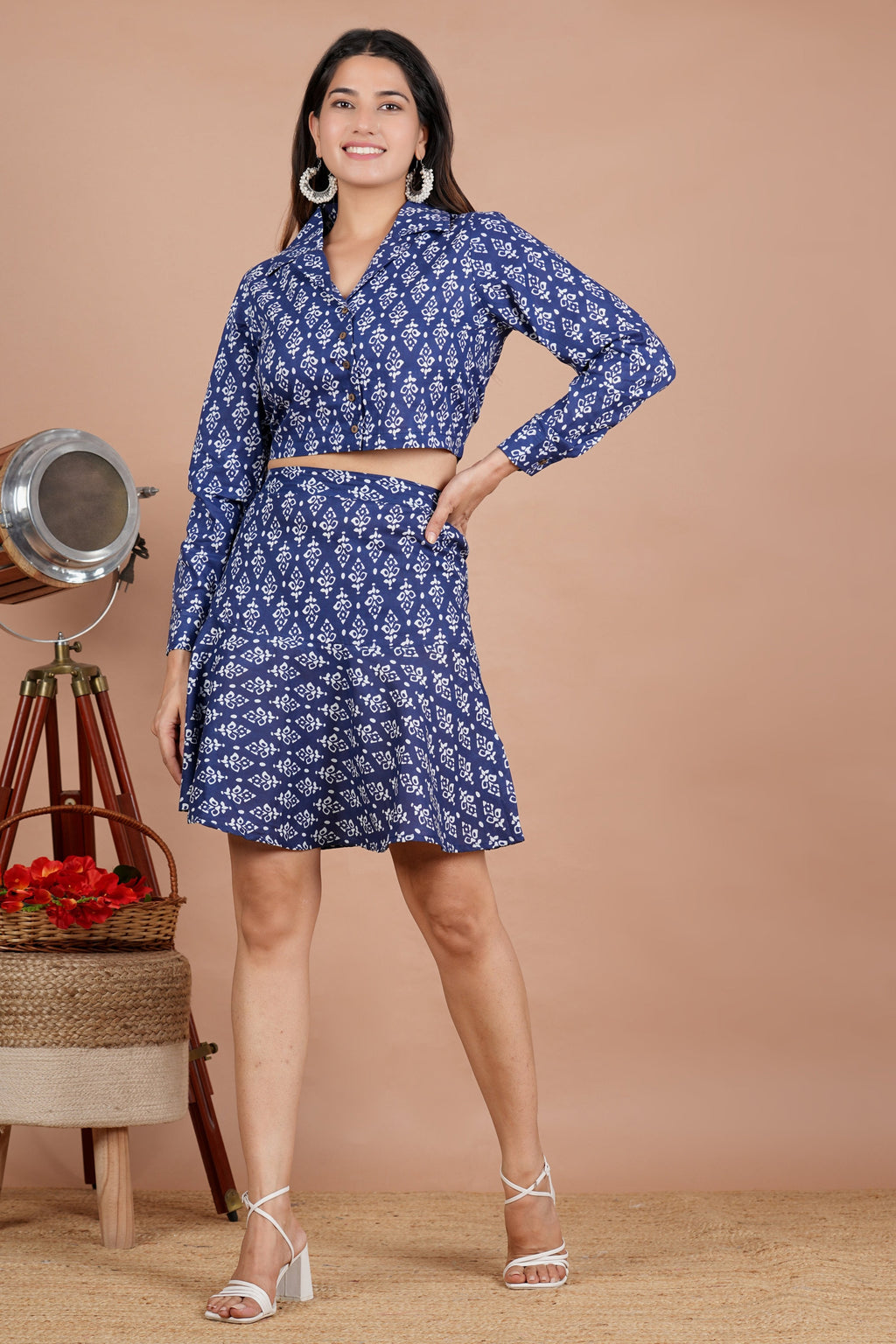 House of RP Women Indigo Cotton Print Co-Ords Sets