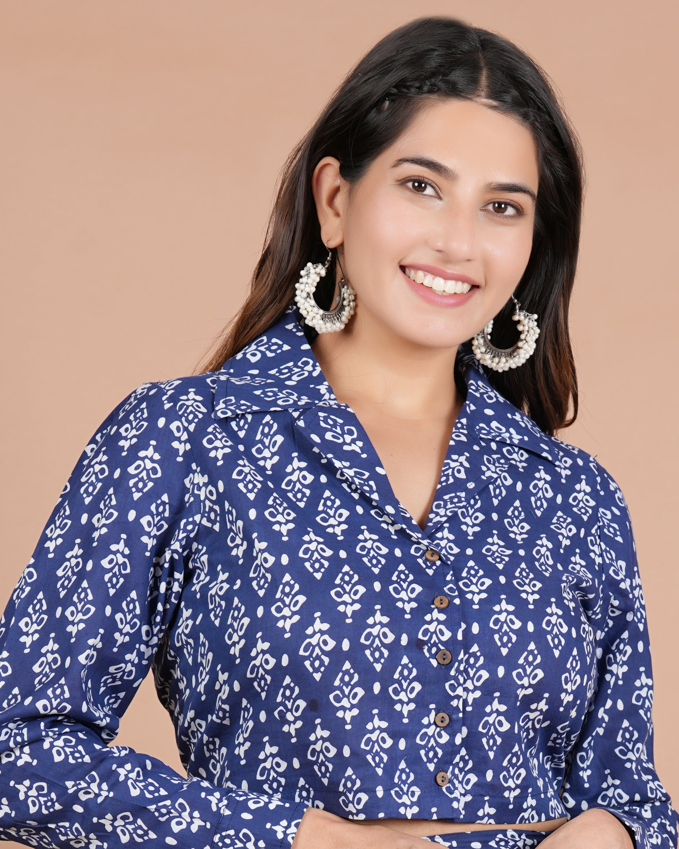 House of RP Women Indigo Cotton Print Co-Ords Sets