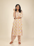 Aramya Straight Soft Cotton Floral Print Women's Kurta - Off White