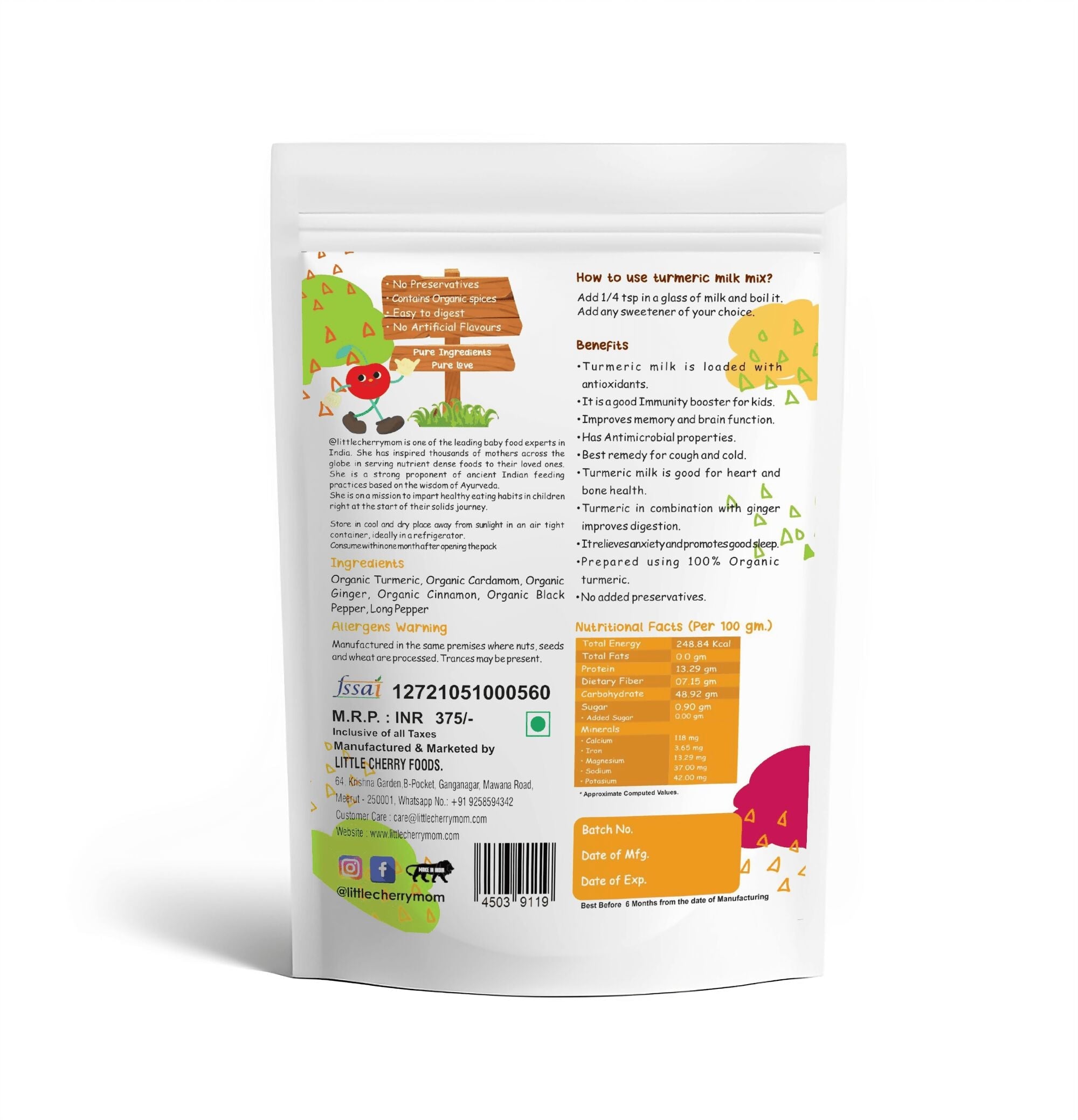 Littlecherrymom Turmeric Milk Mix