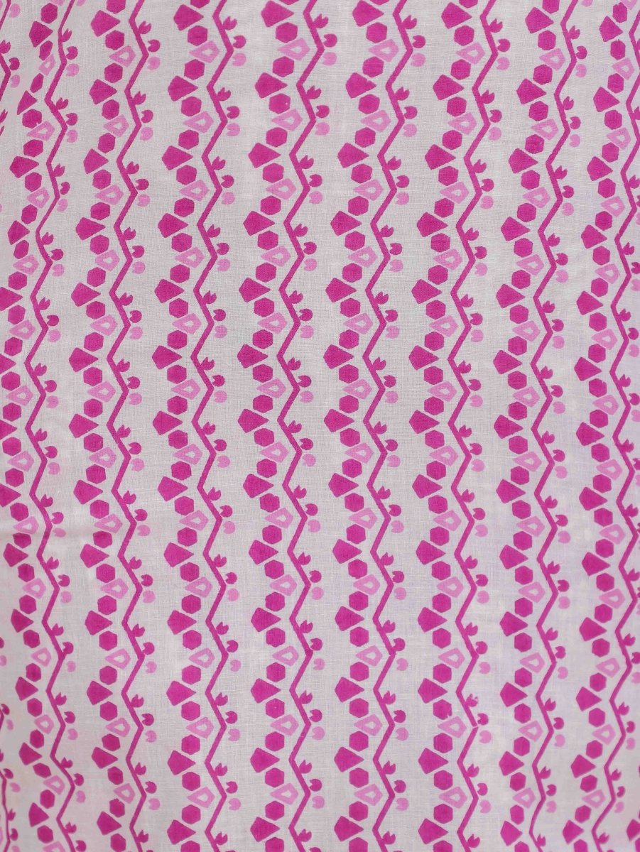Aramya Straight Soft Cotton Abstract Print Women's Kurta - Pink
