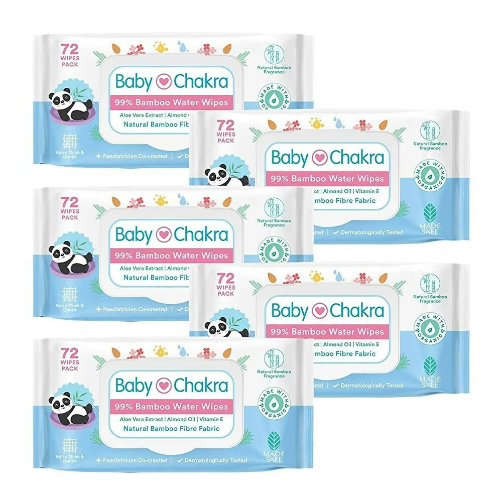 BabyChakra 99% Bamboo Water Soft Wipes