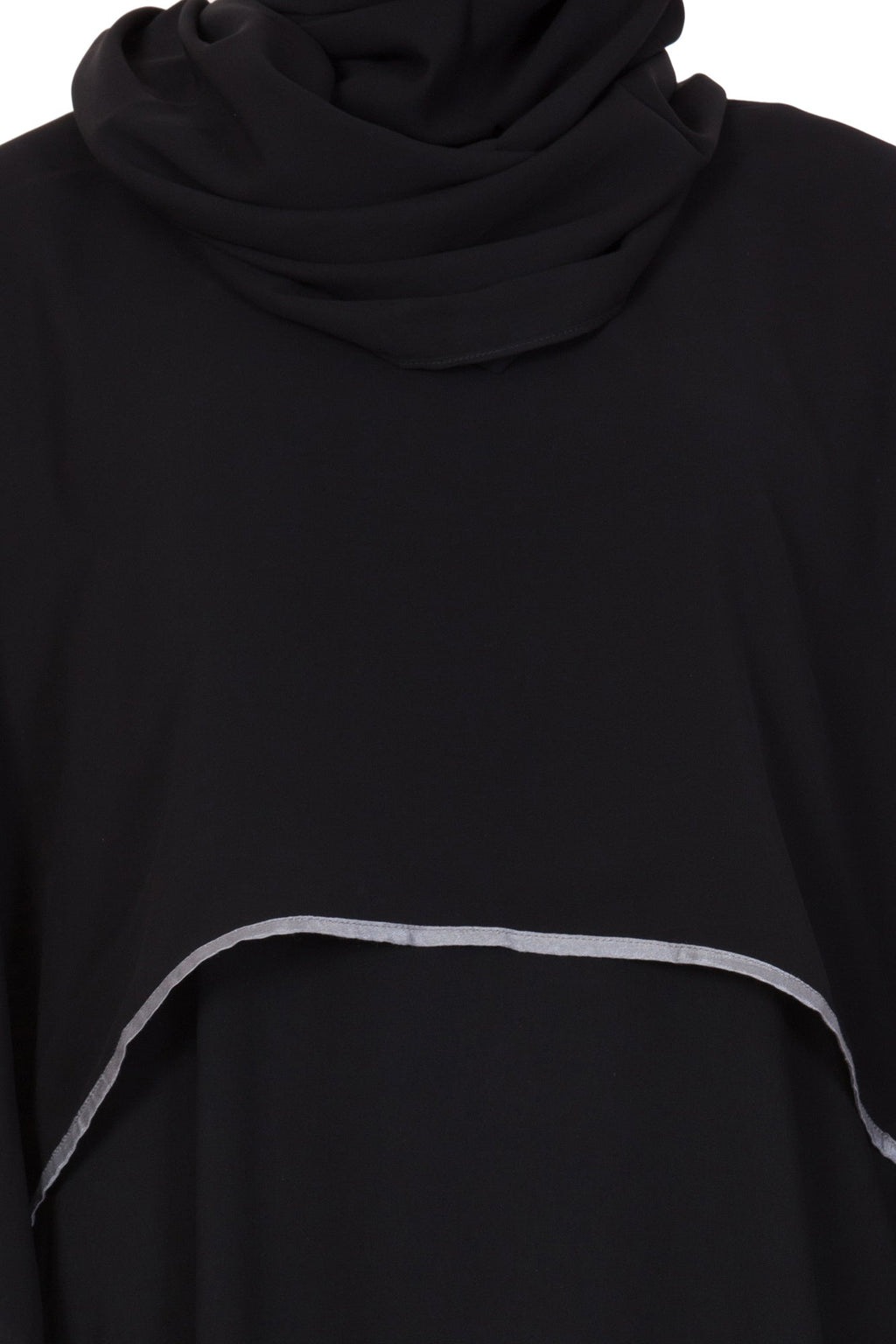 Bashariya A Line Abaya With Attached Georgette Cape For Full Coverage