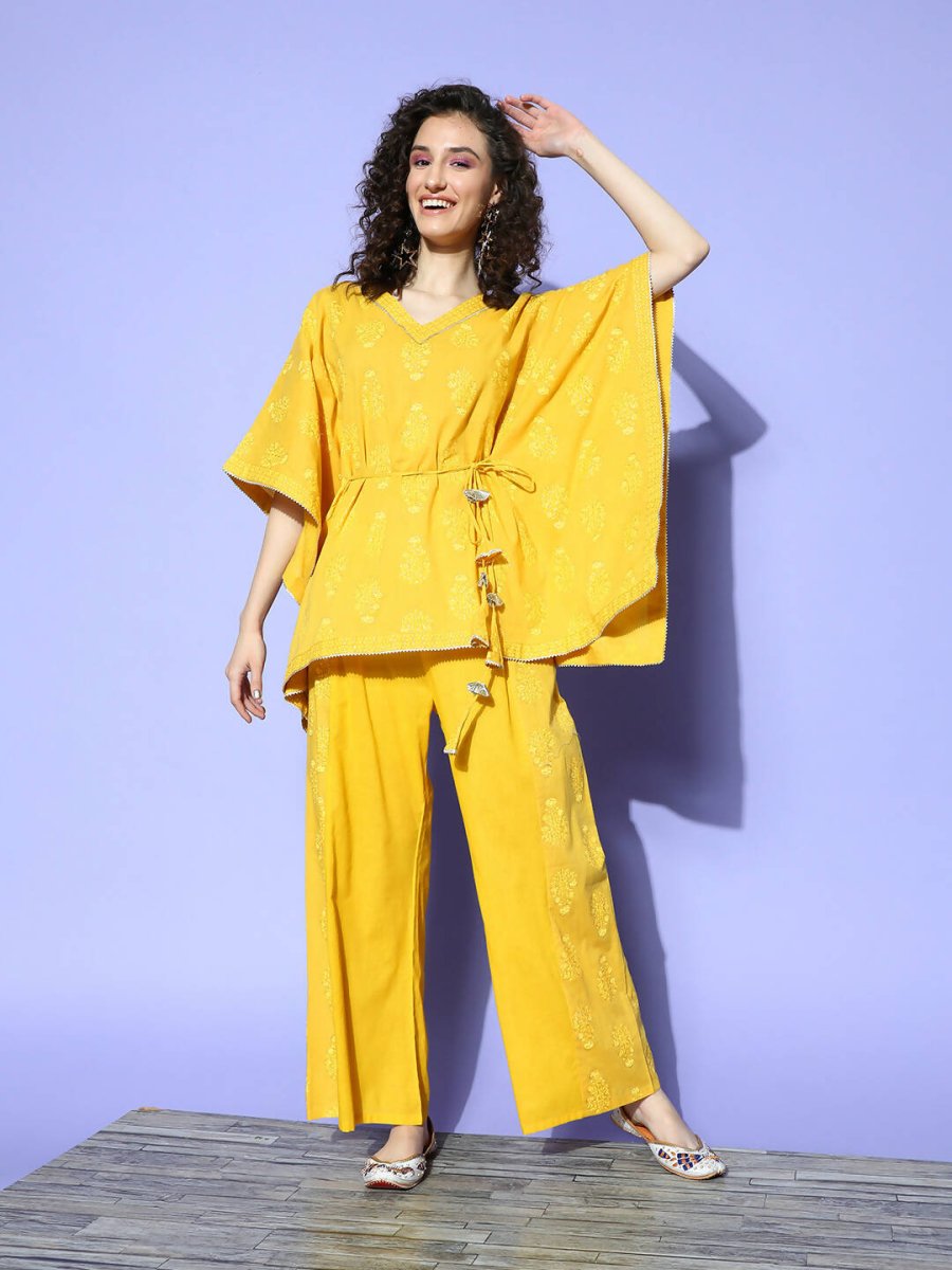 Ahalyaa Women's Traditional Wea Co-ods - Mustard