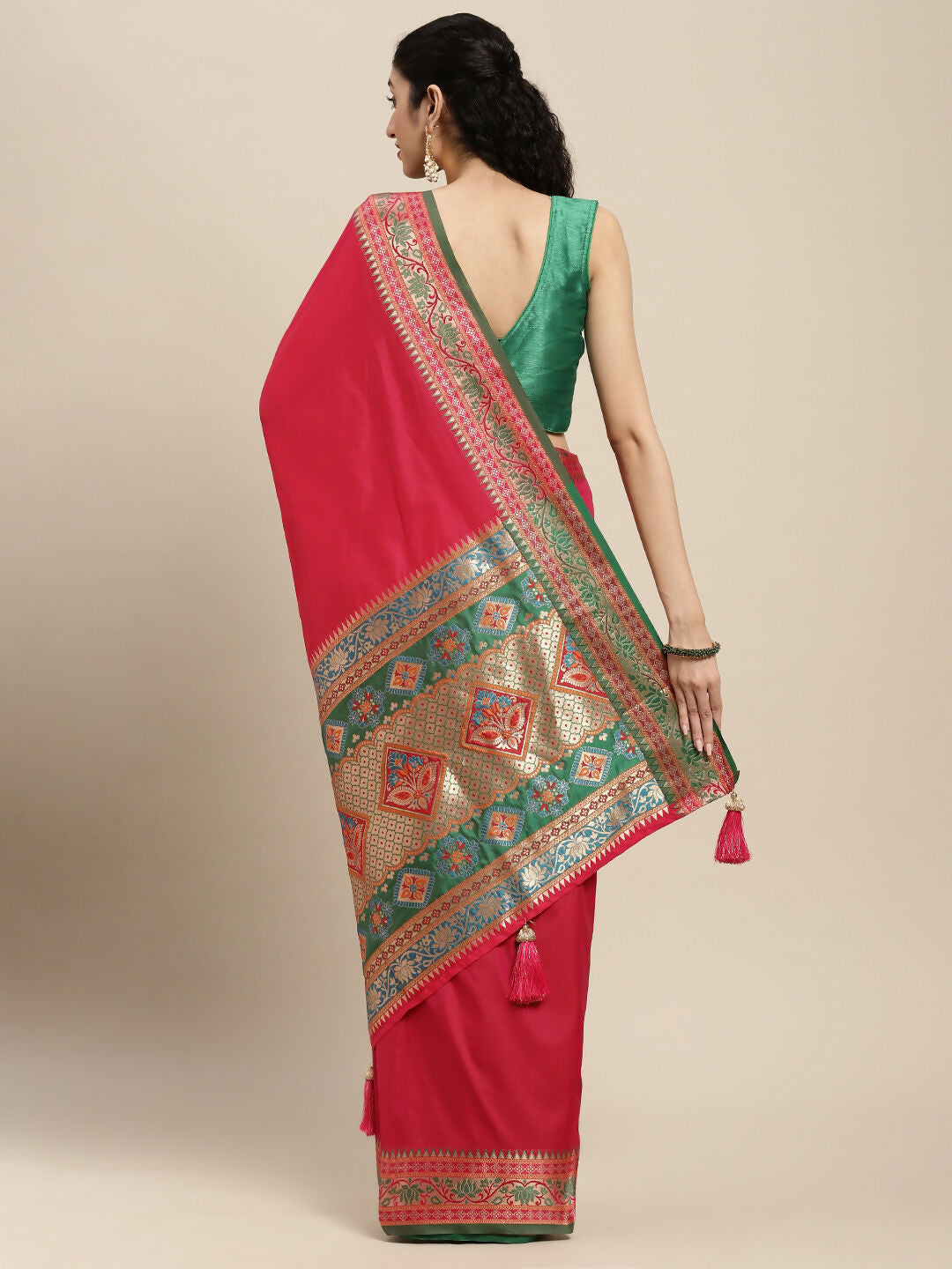 Shree Shyam Fashion Silk Blend Maroon Saree