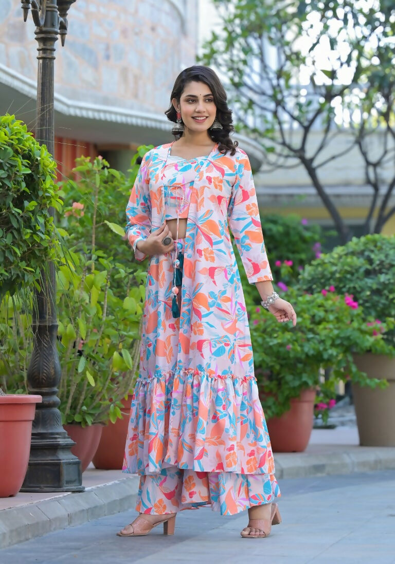 Designer Stylish Off White With Multi Ab Cotton Stitched jacket Style - Anbazaar