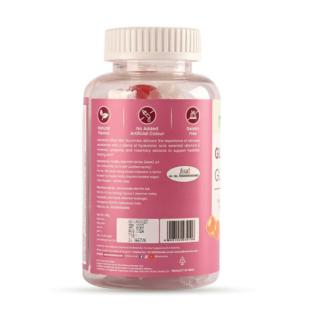 Neuherbs Glow Skin Gummies (No Added Sugar) - Orange Flavor