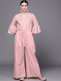 Ahalyaa Women Pink Printed Basic Jumpsuit