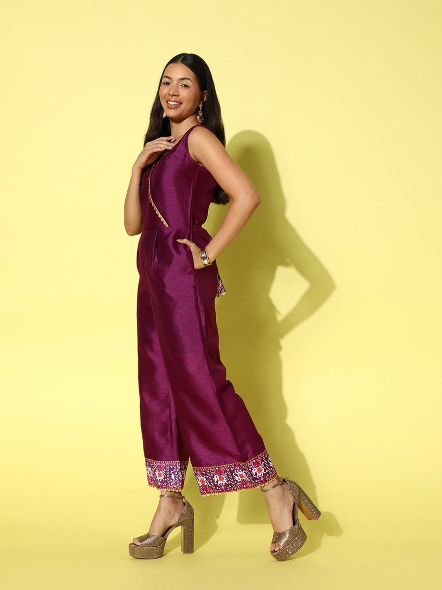Ahalyaa Solid Basic Jumpsuit