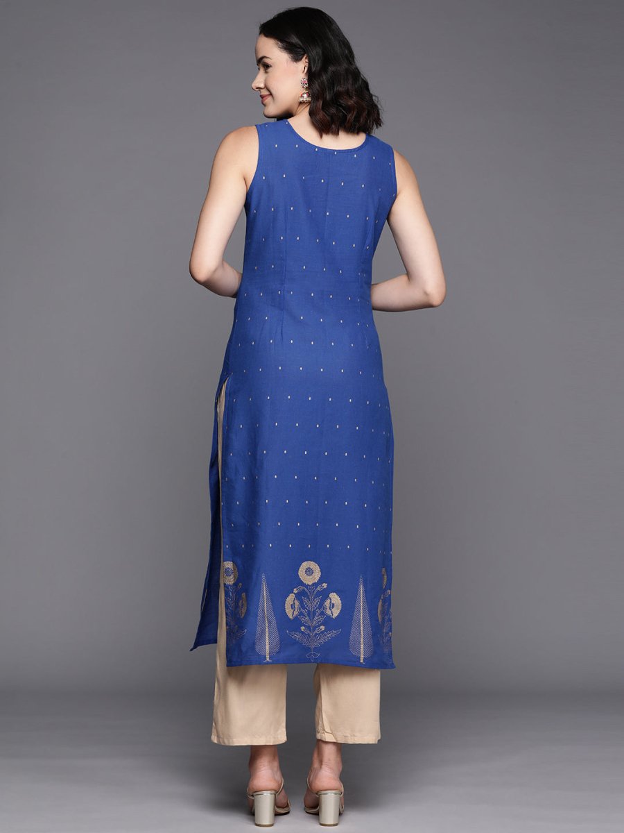 Ahalyaa Floral Printed Gotta Patti Pure Cotton Kurta