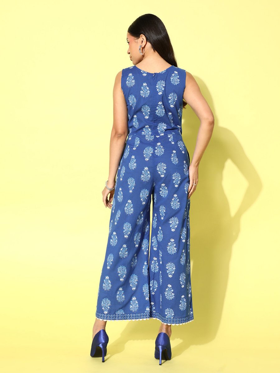 Ahalyaa Printed Cotton Basic Jumpsuit
