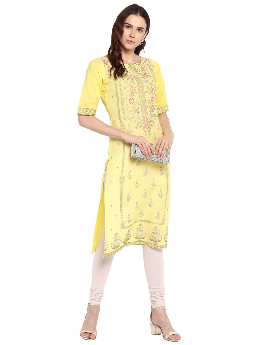Ahalyaa Womens Cotton Straight Kurta