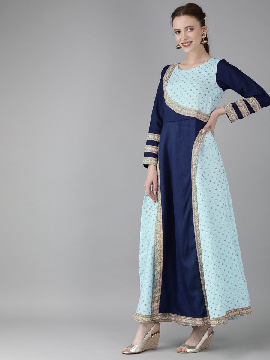 Ahalyaa Printed Half Circle kurta