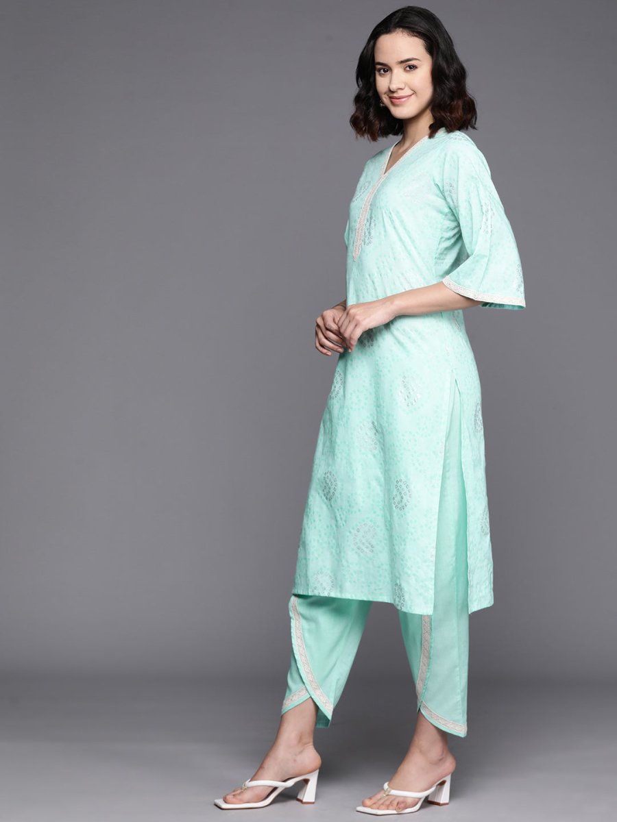 Ahalyaa Bandhani Printed Regular Pure Cotton Kurta With Dhoti Pants