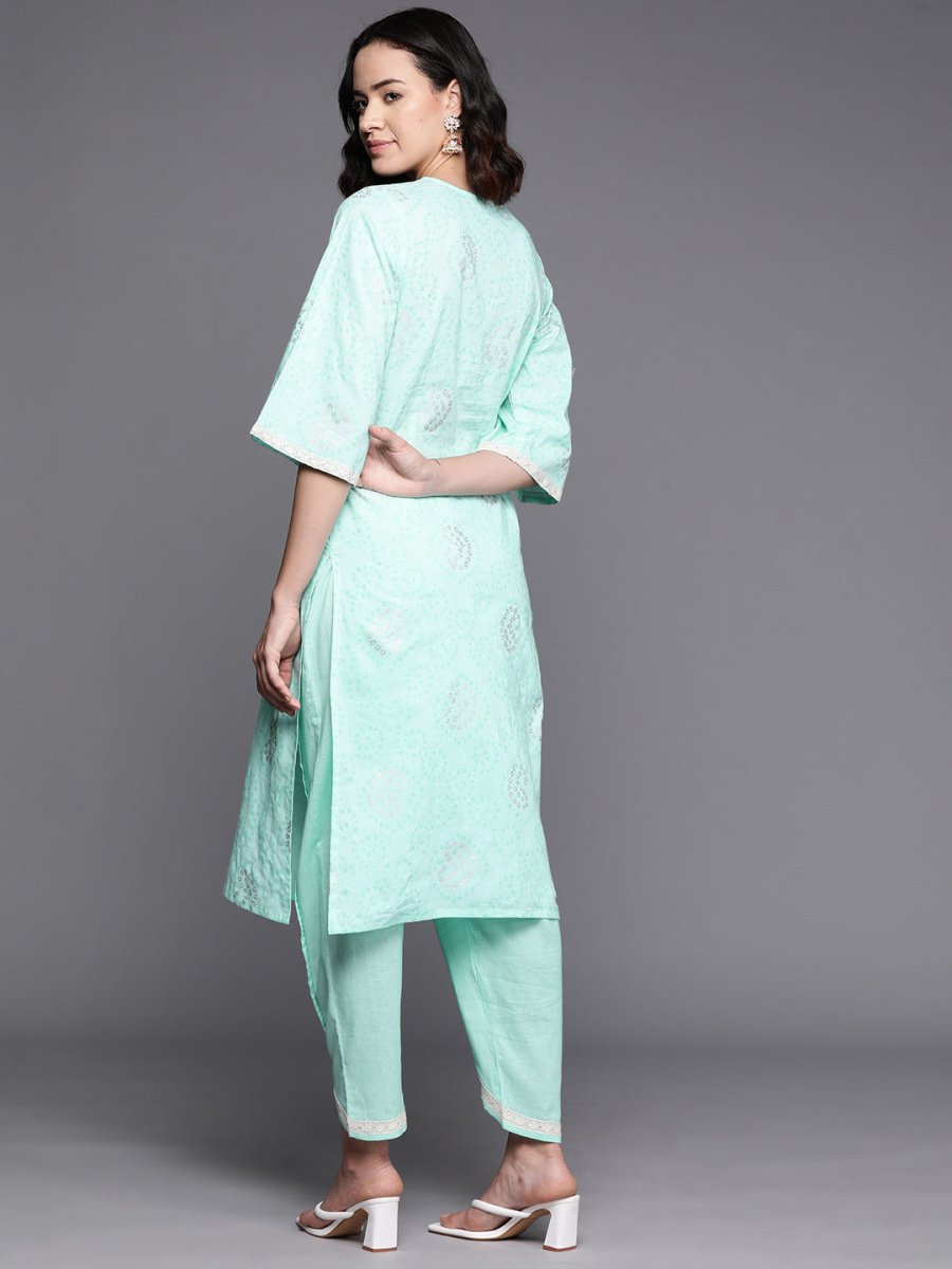 Ahalyaa Bandhani Printed Regular Pure Cotton Kurta With Dhoti Pants