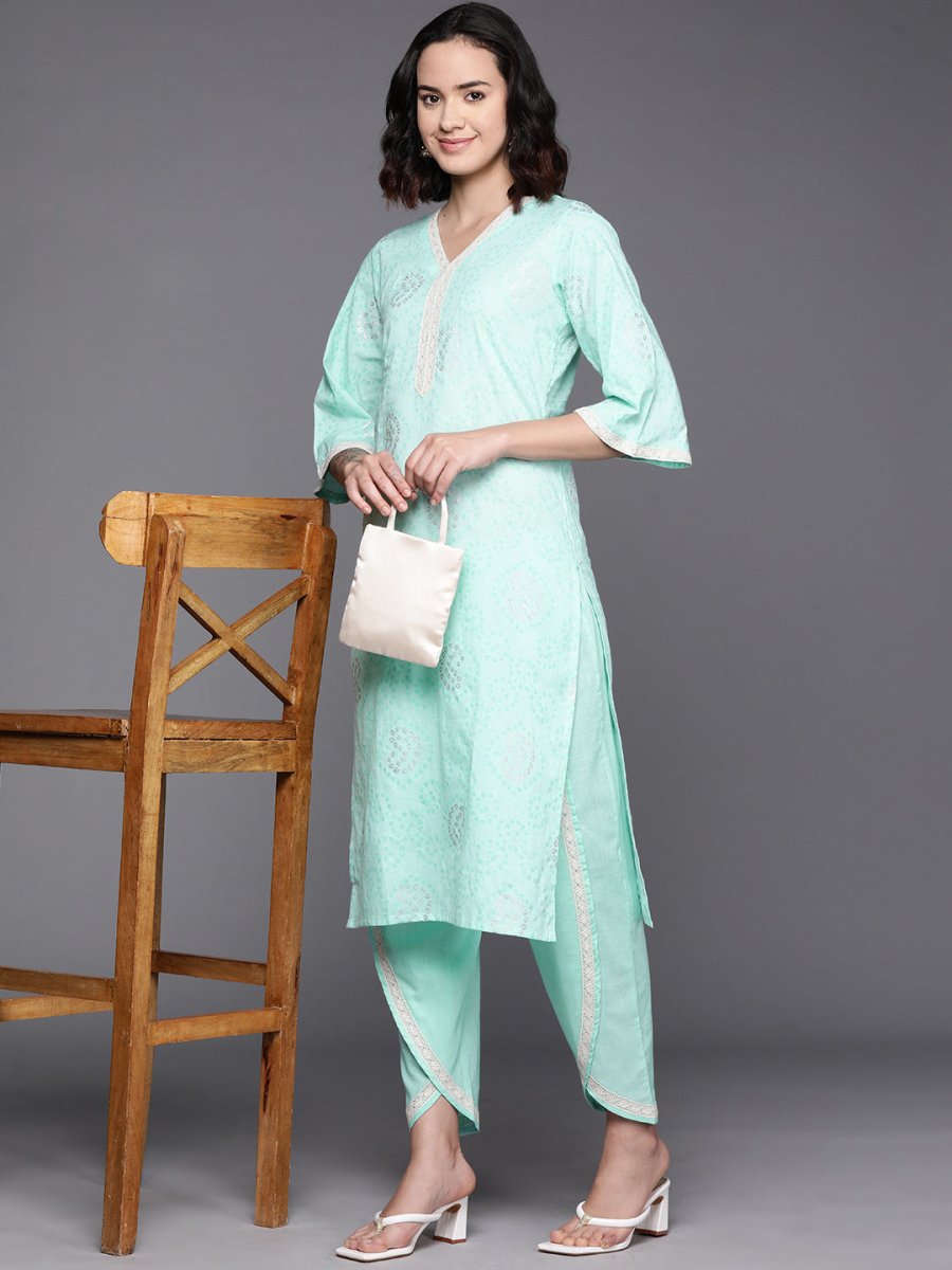 Ahalyaa Bandhani Printed Regular Pure Cotton Kurta With Dhoti Pants