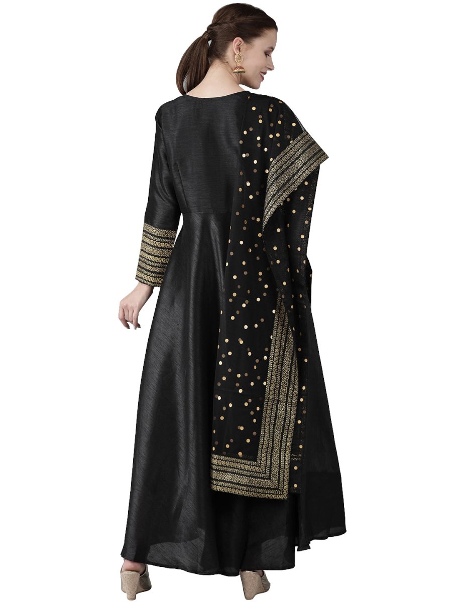 Ahalyaa Women Solid Kurta with Beautiful Dupatta Set
