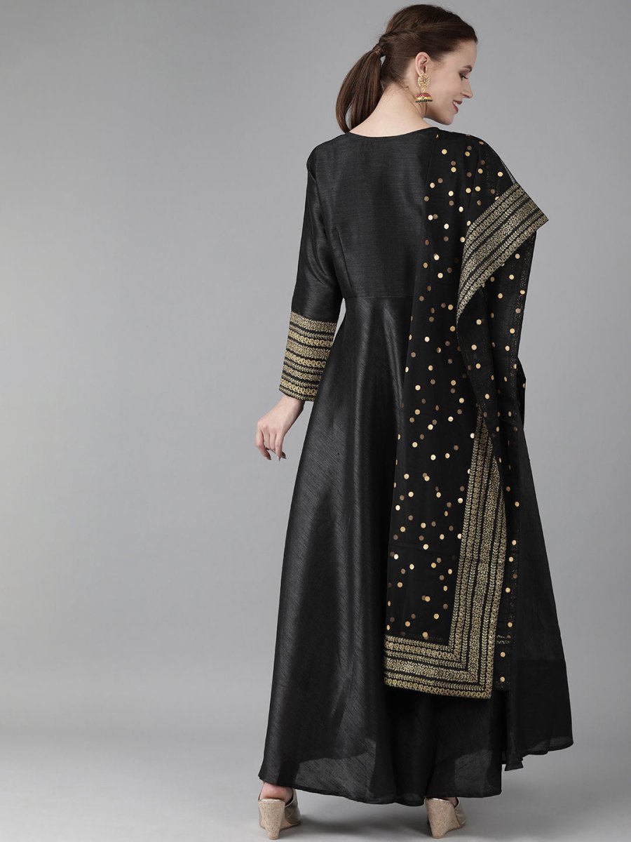 Ahalyaa Women Solid Kurta with Beautiful Dupatta Set