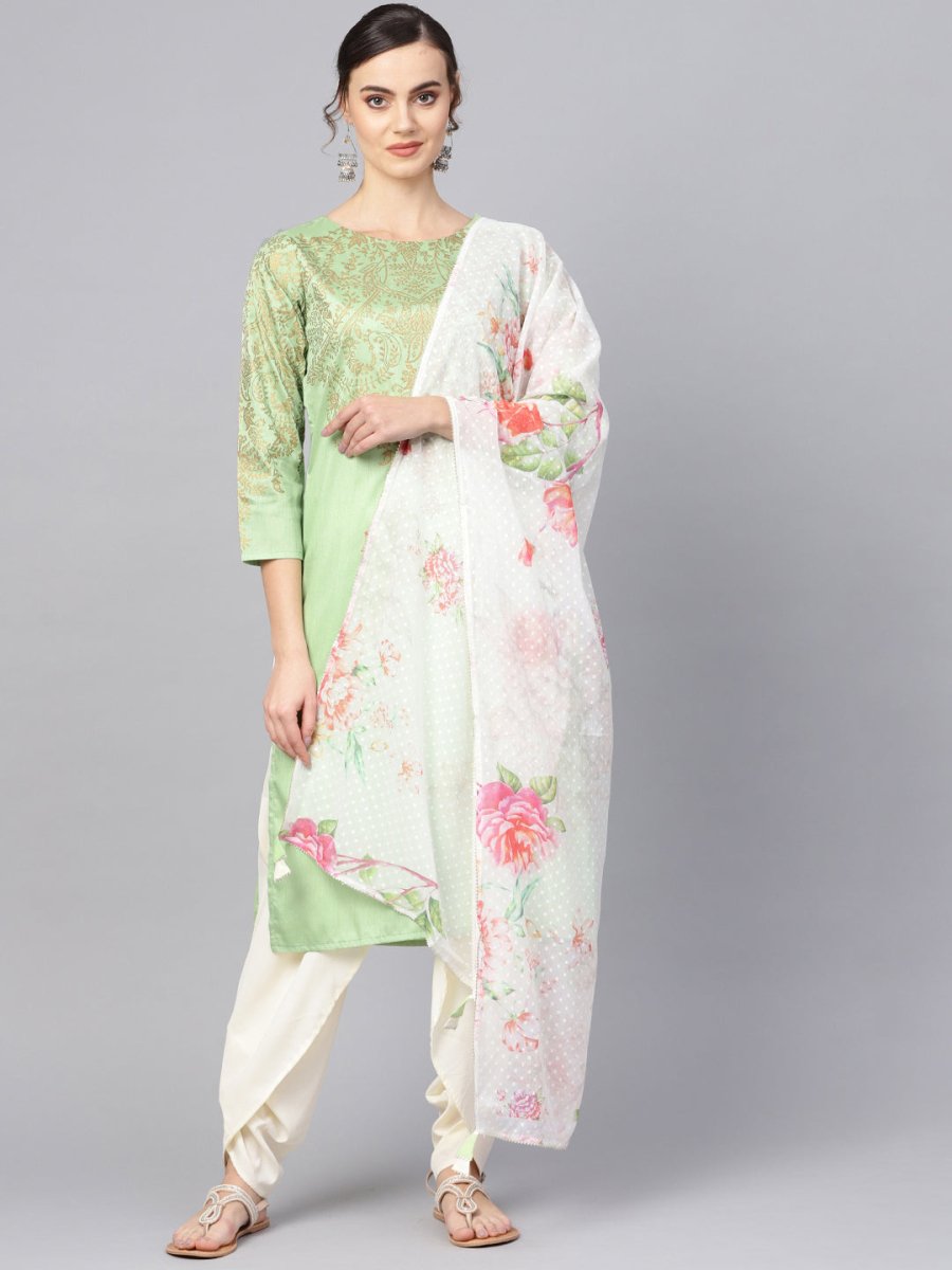 Ahalyaa Printed Straight Kurta Set