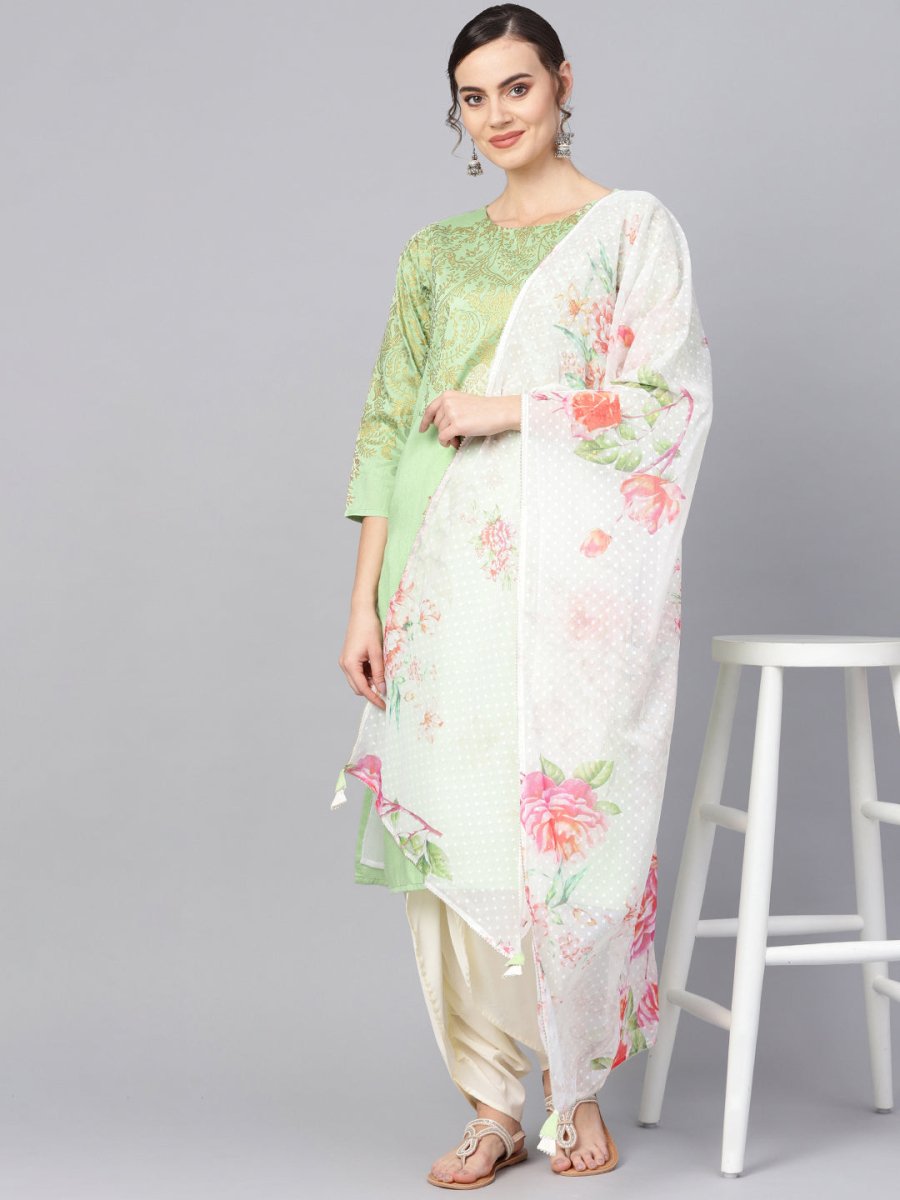 Ahalyaa Printed Straight Kurta Set