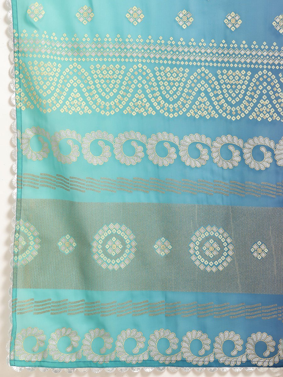 Ahalyaa Regular Pure Cotton Kurta With Palazzos & Dupatta