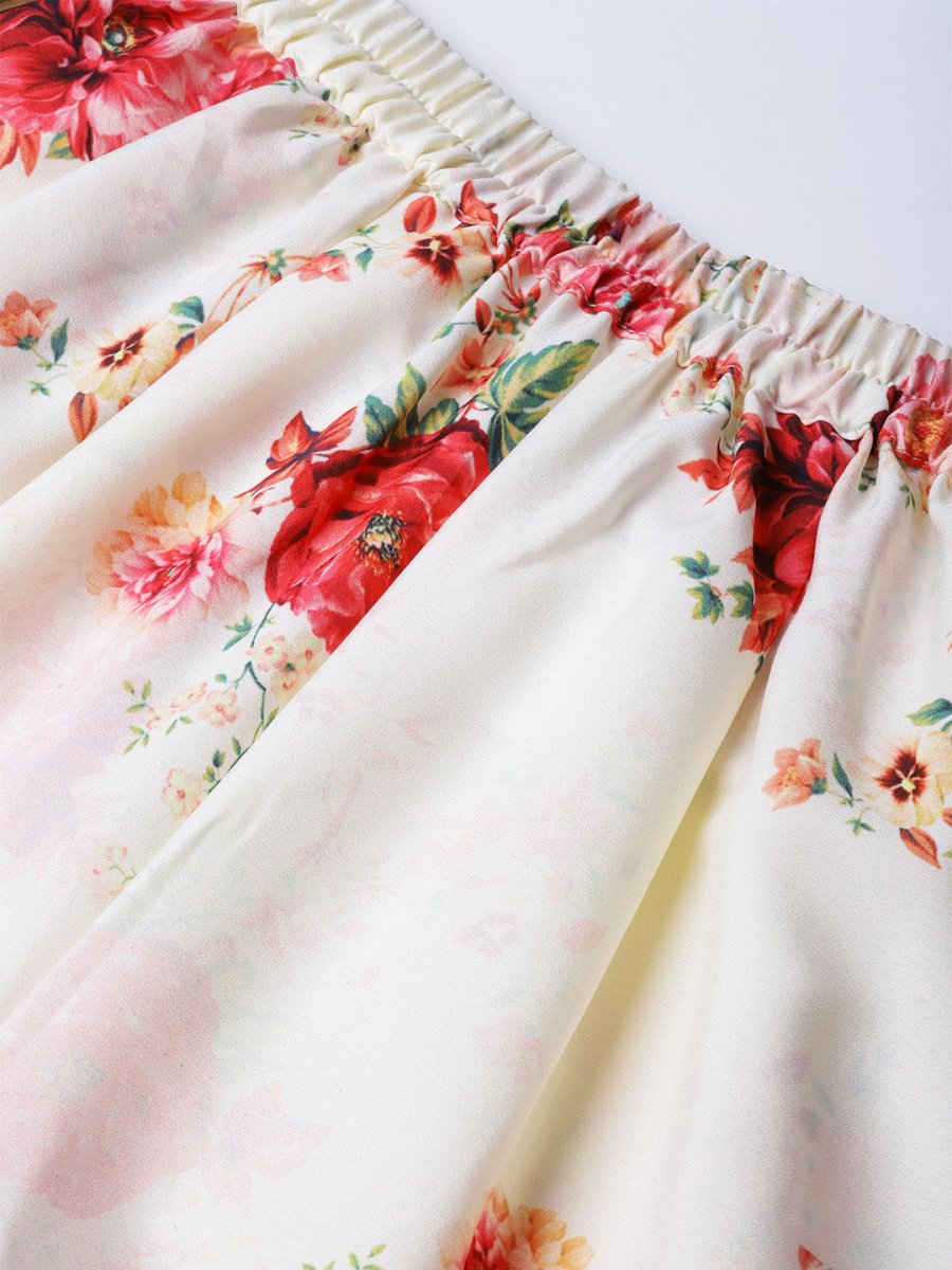 Ahalyaa Women Mauve & Cream-Coloured Printed Kurta with Palazzos & Dupatta