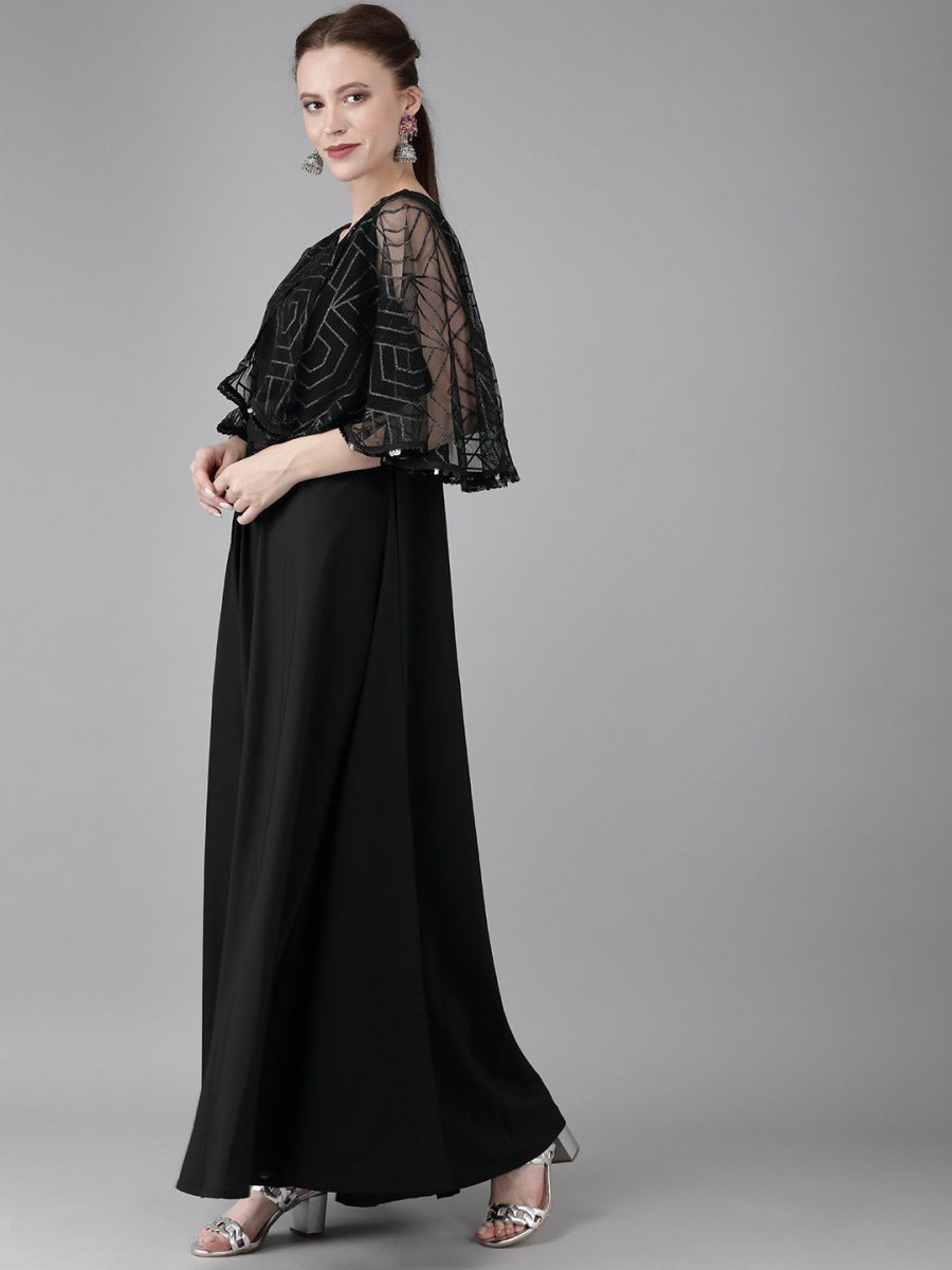 Ahalyaa Women Cap Style Beautiful Long Dress