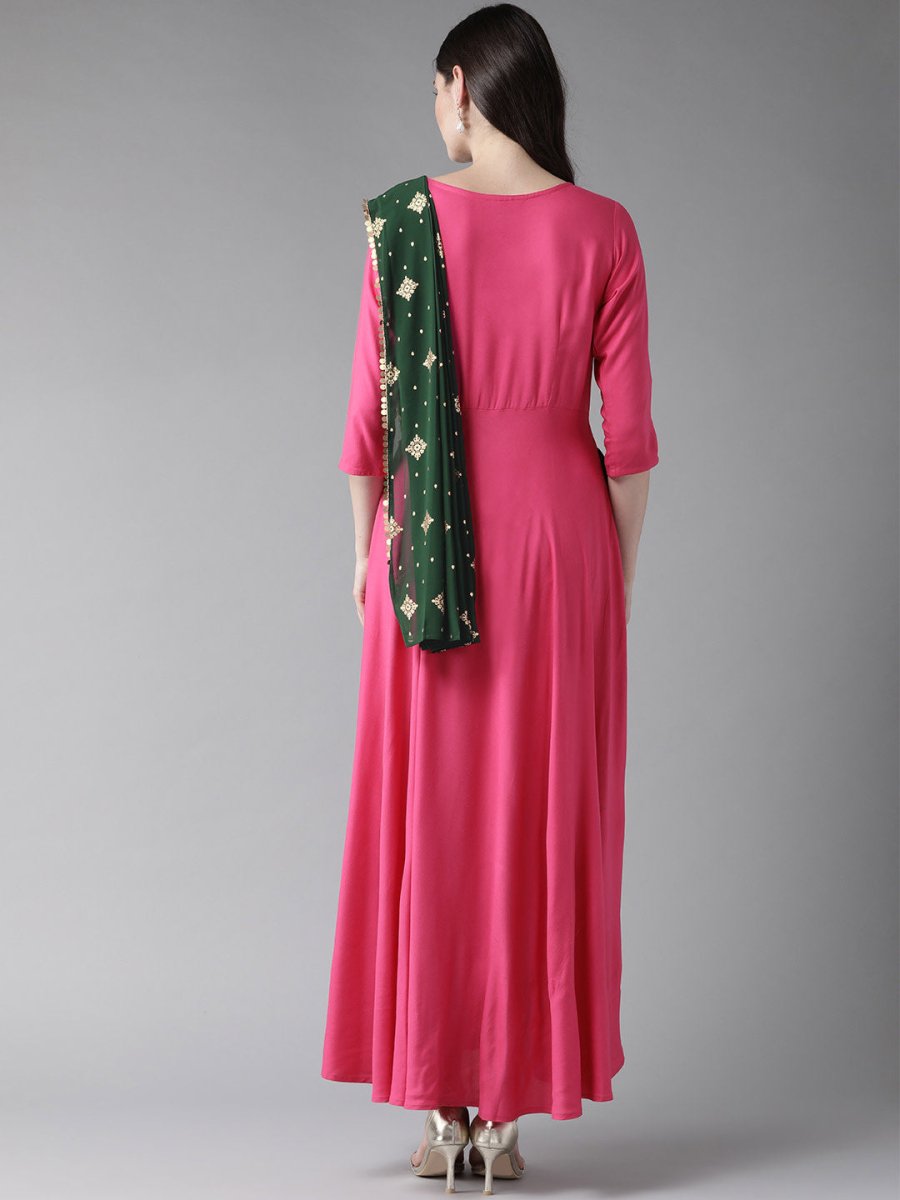 Ahalyaa Dark Pink Women's Gown