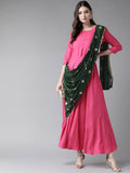 Ahalyaa Dark Pink Women's Gown