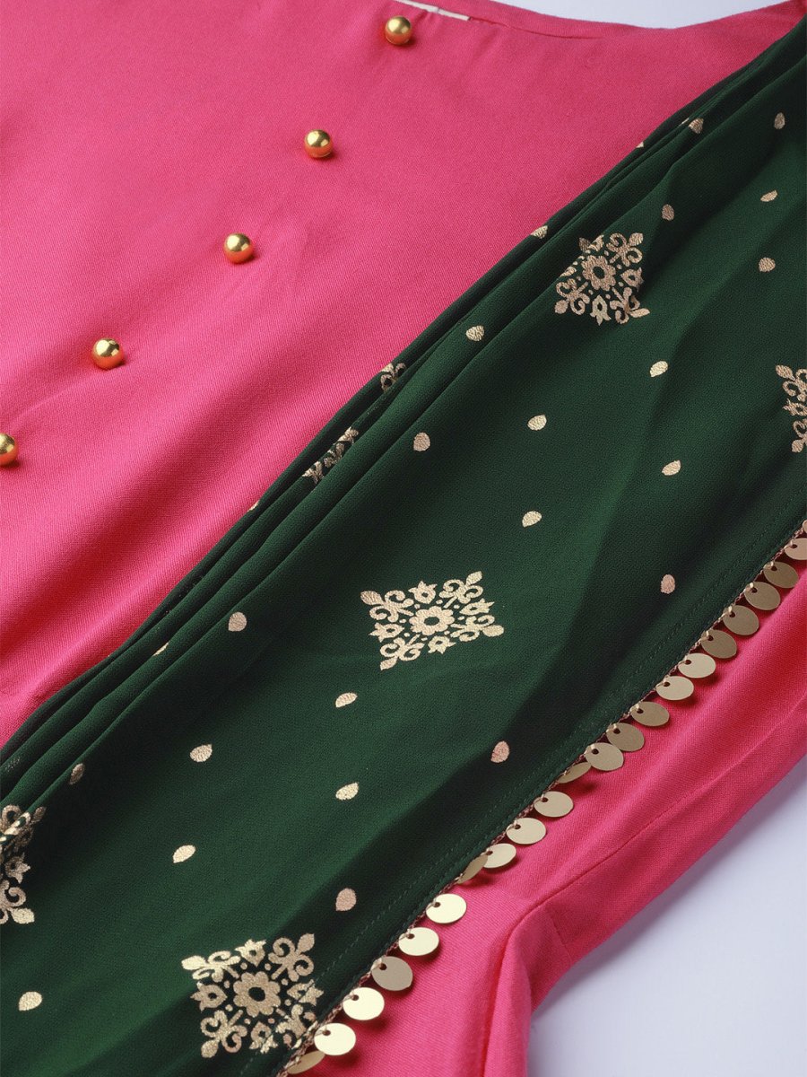 Ahalyaa Dark Pink Women's Gown