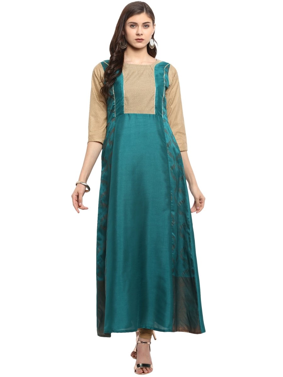 Ahalyaa Partywear Foil Print Beautiful Kurta