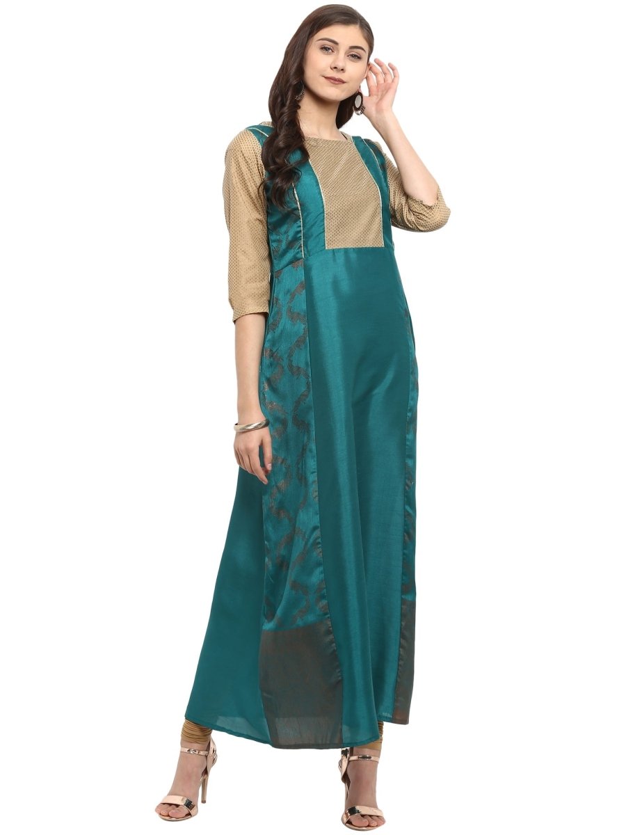 Ahalyaa Partywear Foil Print Beautiful Kurta
