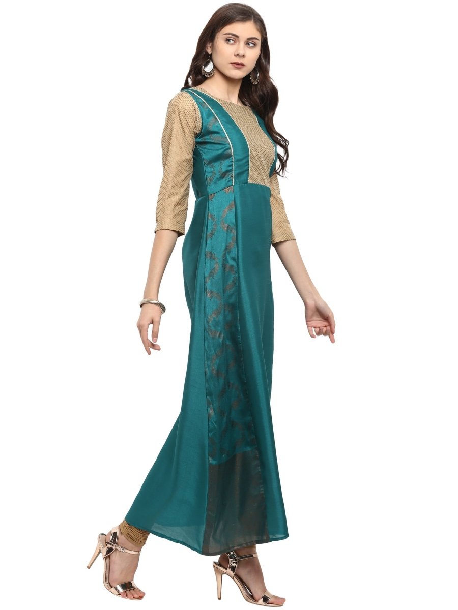 Ahalyaa Partywear Foil Print Beautiful Kurta