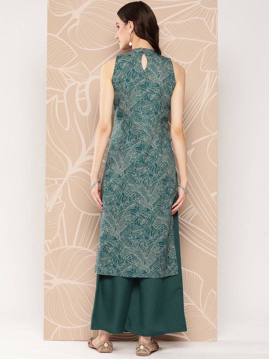 Ahalyaa Floral Printed Regular Kurta with Palazzos