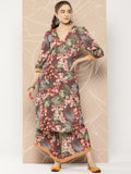 Ahalyaa Women Printed Kurta with Palazzos