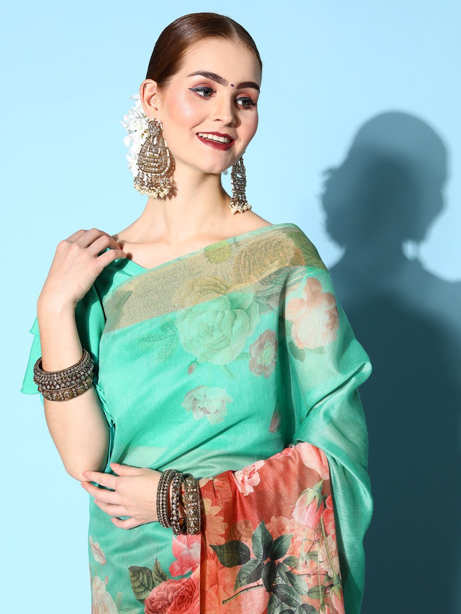 Ahalyaa Floral Printed Saree