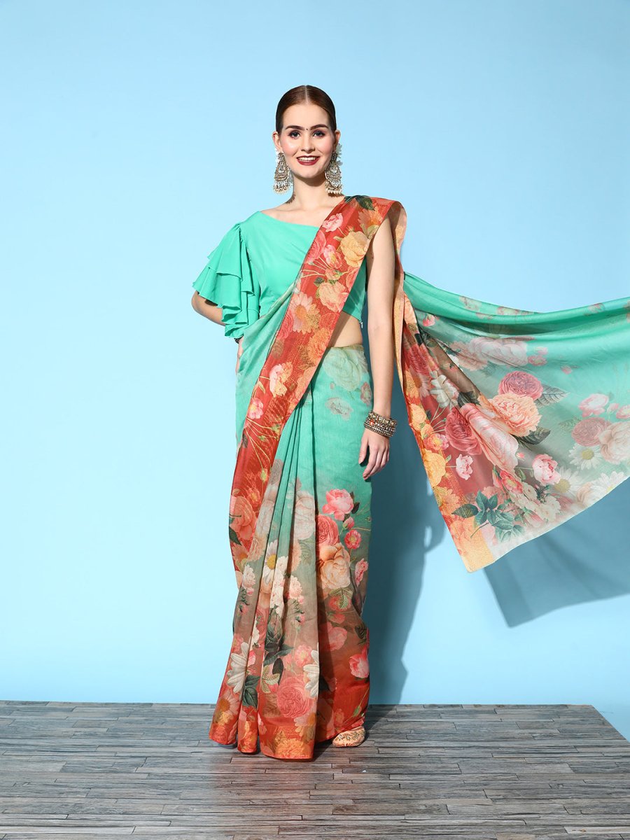Ahalyaa Floral Printed Saree