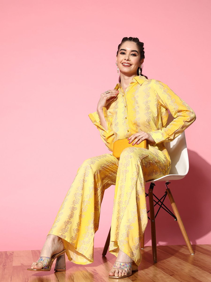 Ahalyaa Floral Printed Shirt and Palazzos