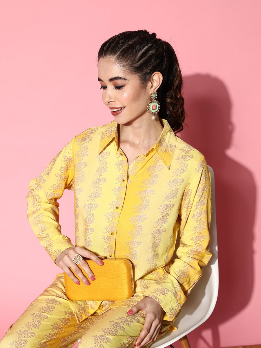 Ahalyaa Floral Printed Shirt and Palazzos