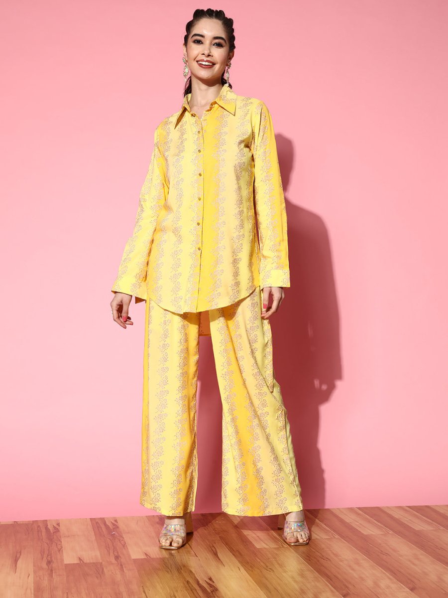 Ahalyaa Floral Printed Shirt and Palazzos