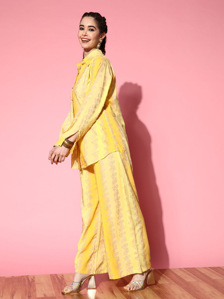 Ahalyaa Floral Printed Shirt and Palazzos
