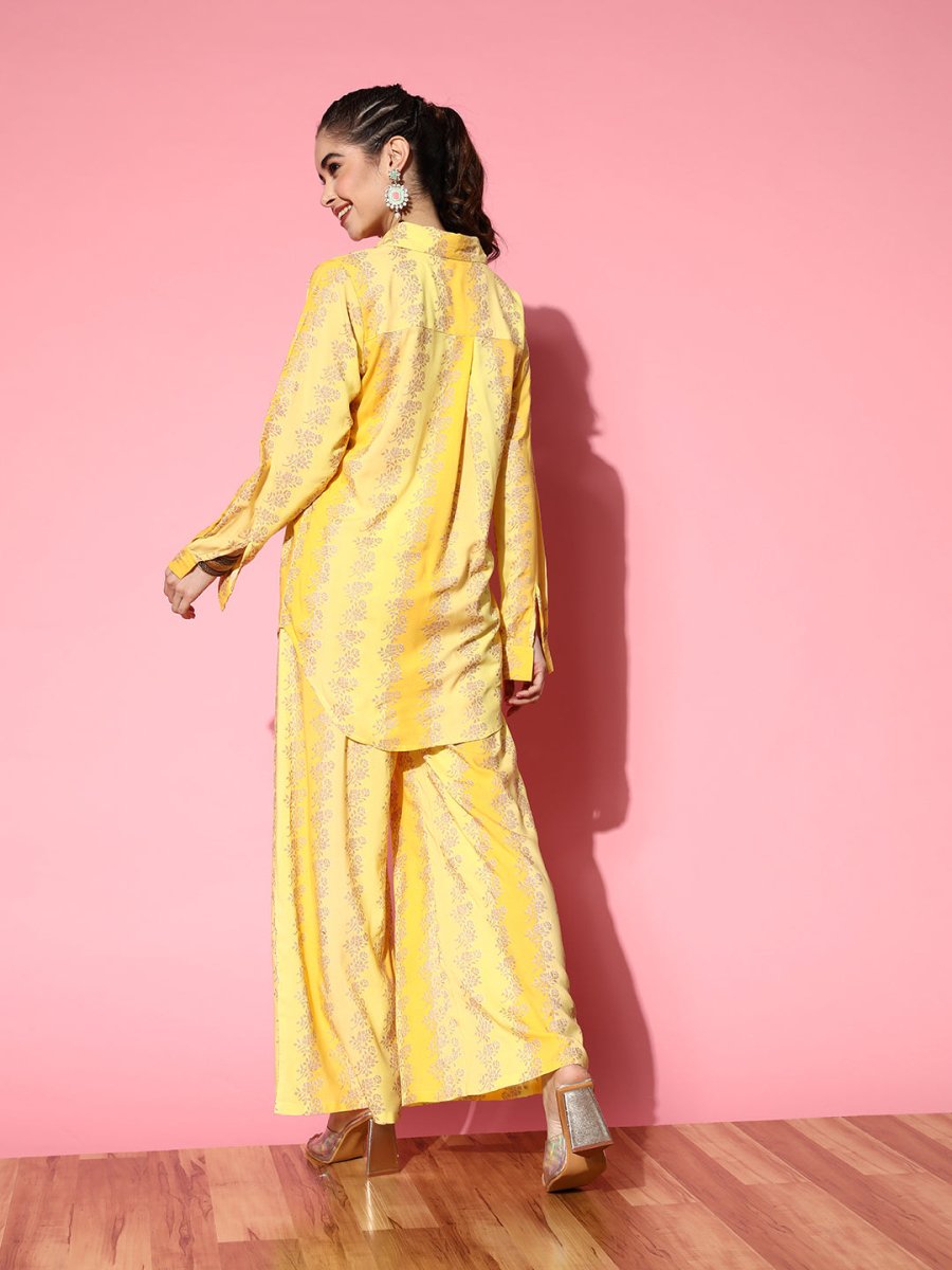 Ahalyaa Floral Printed Shirt and Palazzos