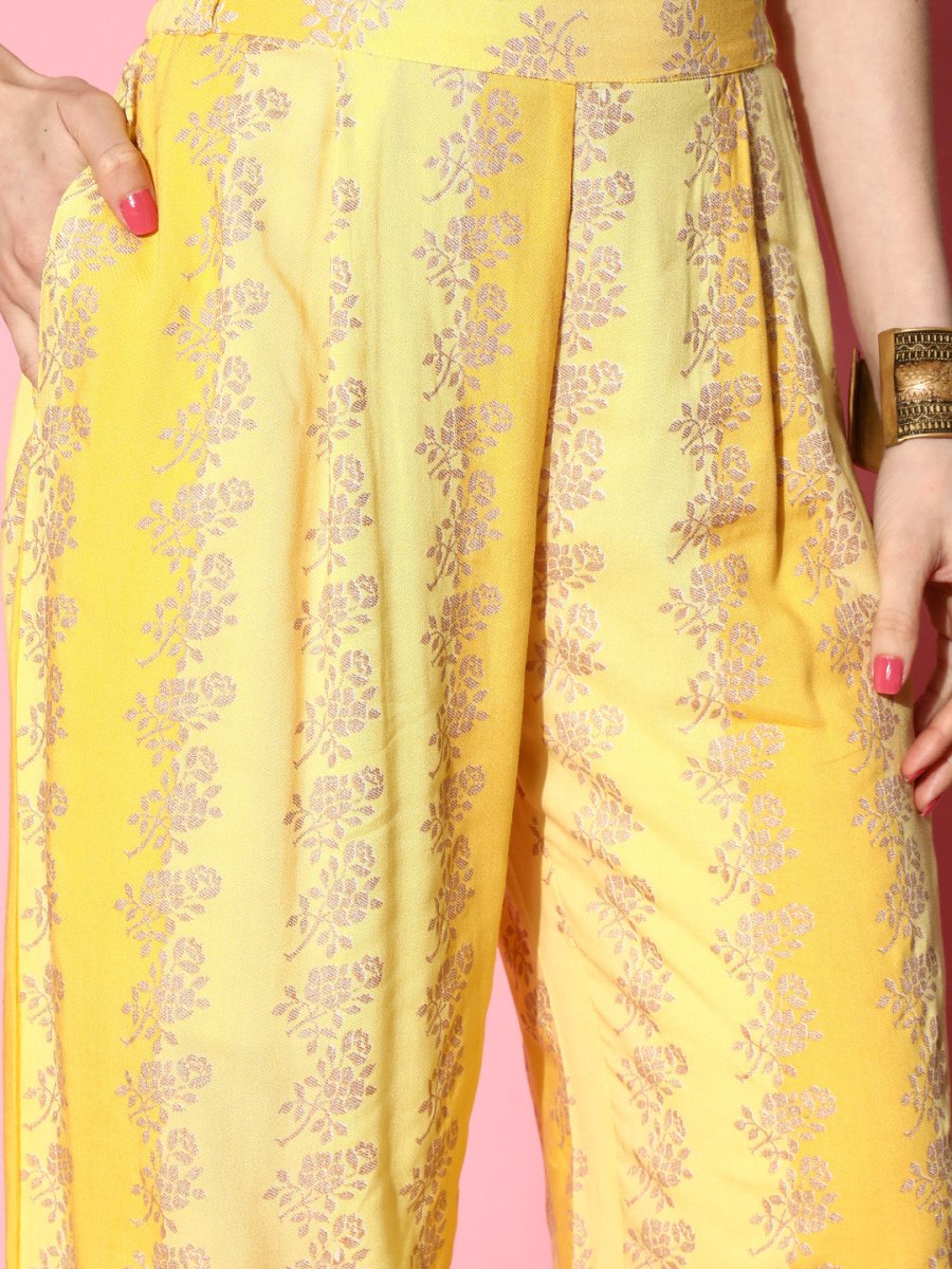 Ahalyaa Floral Printed Shirt and Palazzos