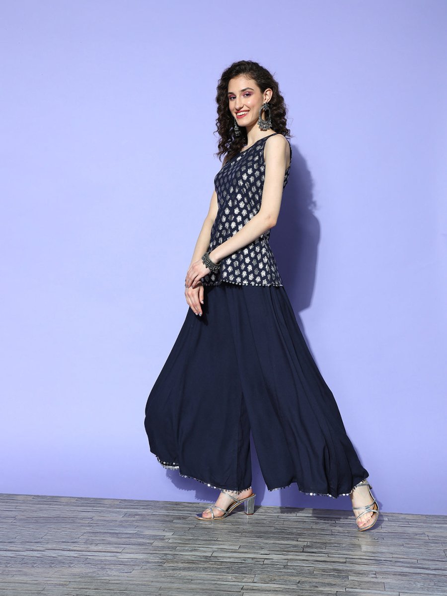 Ahalyaa Woven Design Tunic & Palazzo Co-ords